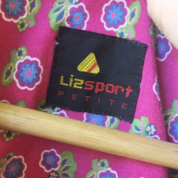 90s Hot Pink Floral Button Down from LizSport - Picture 4 of 5